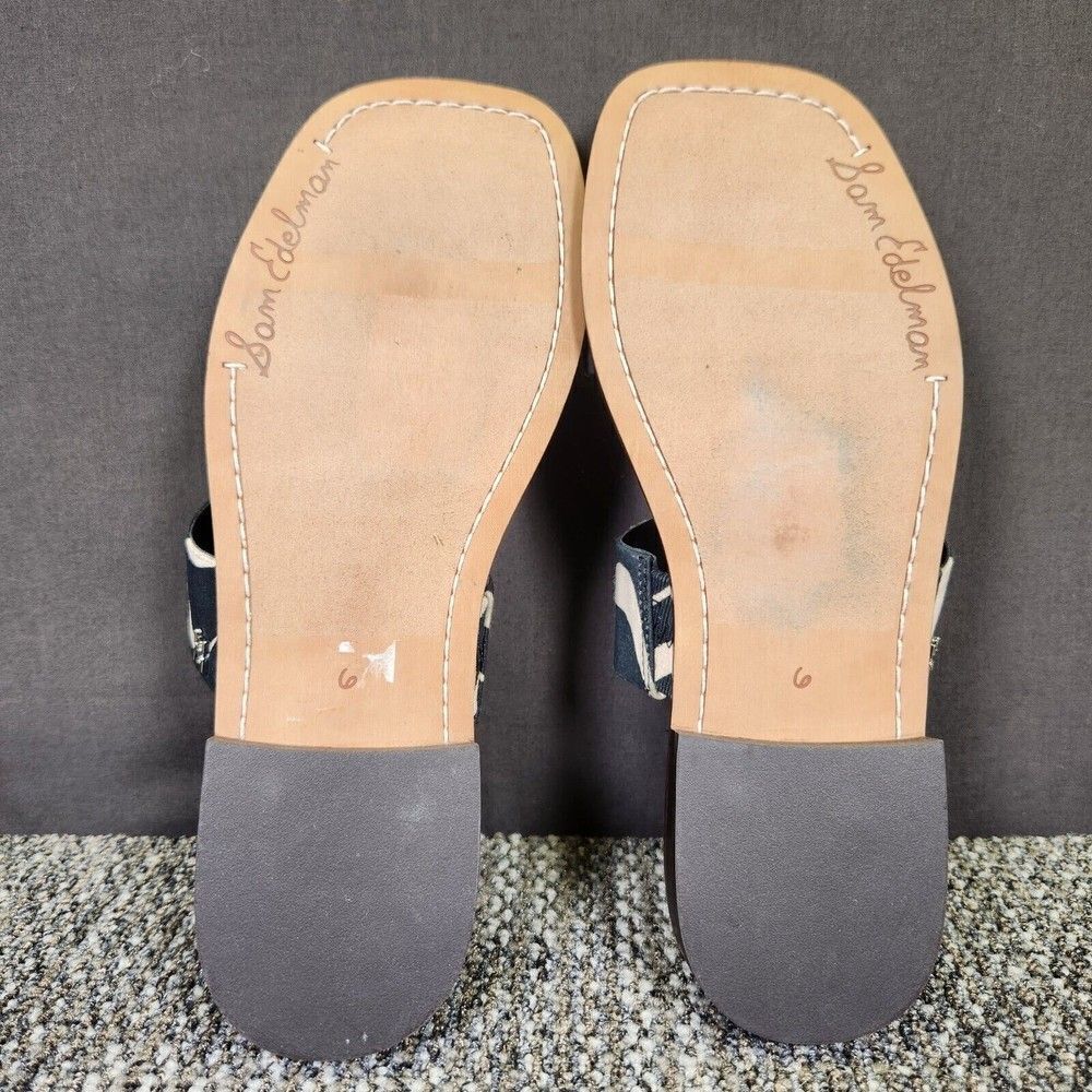 Sam Edelman Hera Womens Size 6M Black Cream Slip On Business Casual Sandals - Picture 7 of 9